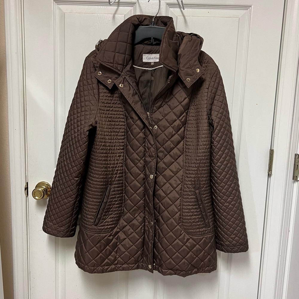 Calvin Klein Chocolate Brown Quilted Jacket